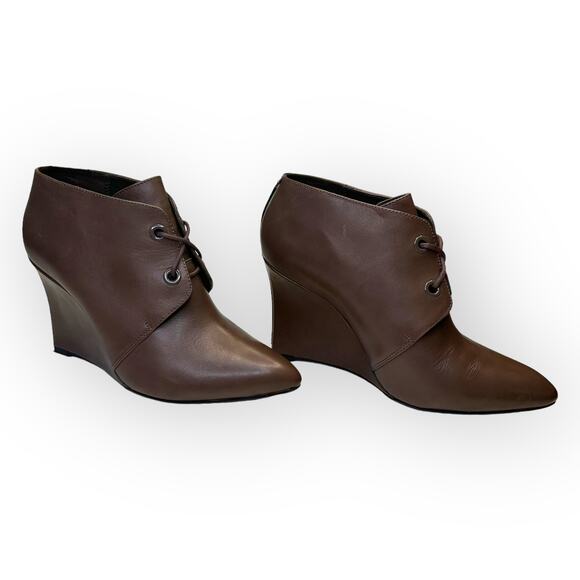 Clarks Women's Kelbrook Azizi Lace-Up Leather Ankle Boot 9M Taupe brown Leather - Picture 6 of 12